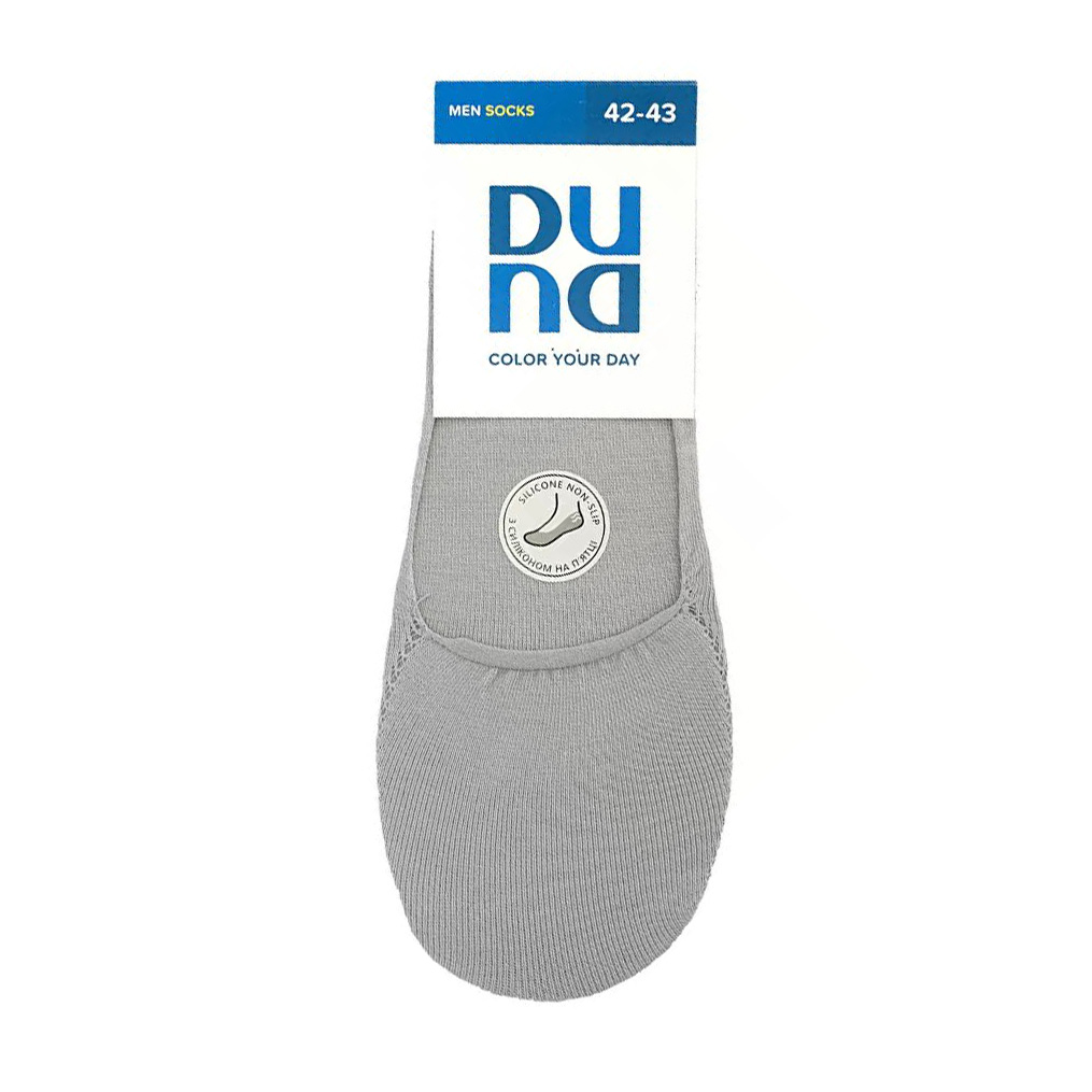 Шкарпетки чоловічі Duna 2219 сліди, світло-сірі, розмір 25